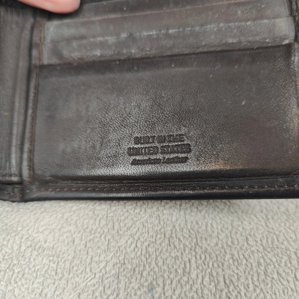 Shinola Detroit Mens Bifold Wallet Dark Brown Black American‎ Made Leather